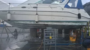 bottom paint and sandblasting Vancouver hull preparation at VTS Marine